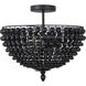 Burkley 2 Light 16 inch Matte Black Semi-Flush Mount Ceiling Light