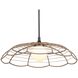 Lakeside 1 Light 30 inch Saddle Brown and Matte Black Indoor Outdoor Pendant Ceiling Light