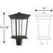 Arrive LED LED 16 inch Textured Black Outdoor Post Lantern, Progress LED