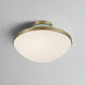 Xander 2 Light 16.25 inch Vibrant Gold Flush Ceiling Light in Vibrant Gold and Green