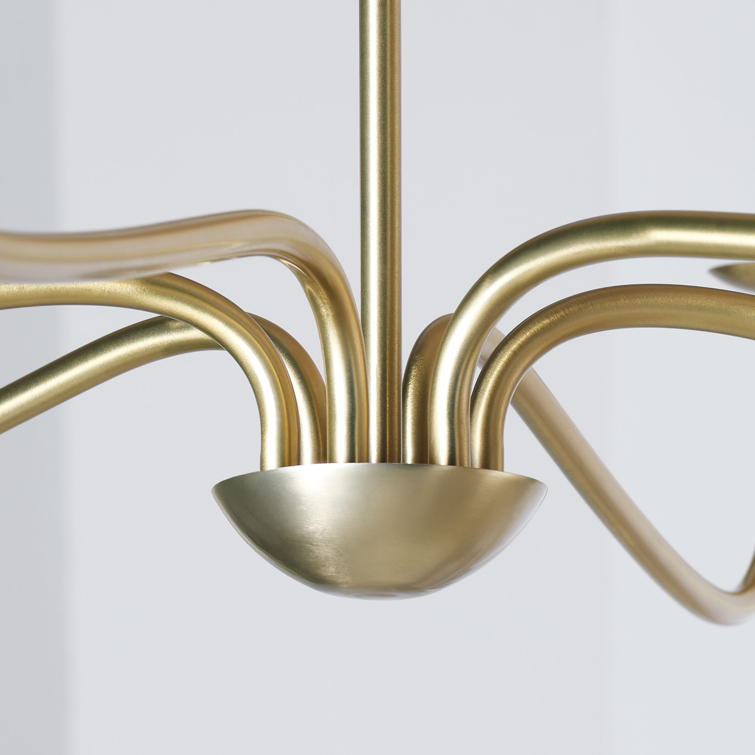 Abells 6 Light 40.13 inch Satin Brass Chandelier Ceiling Light