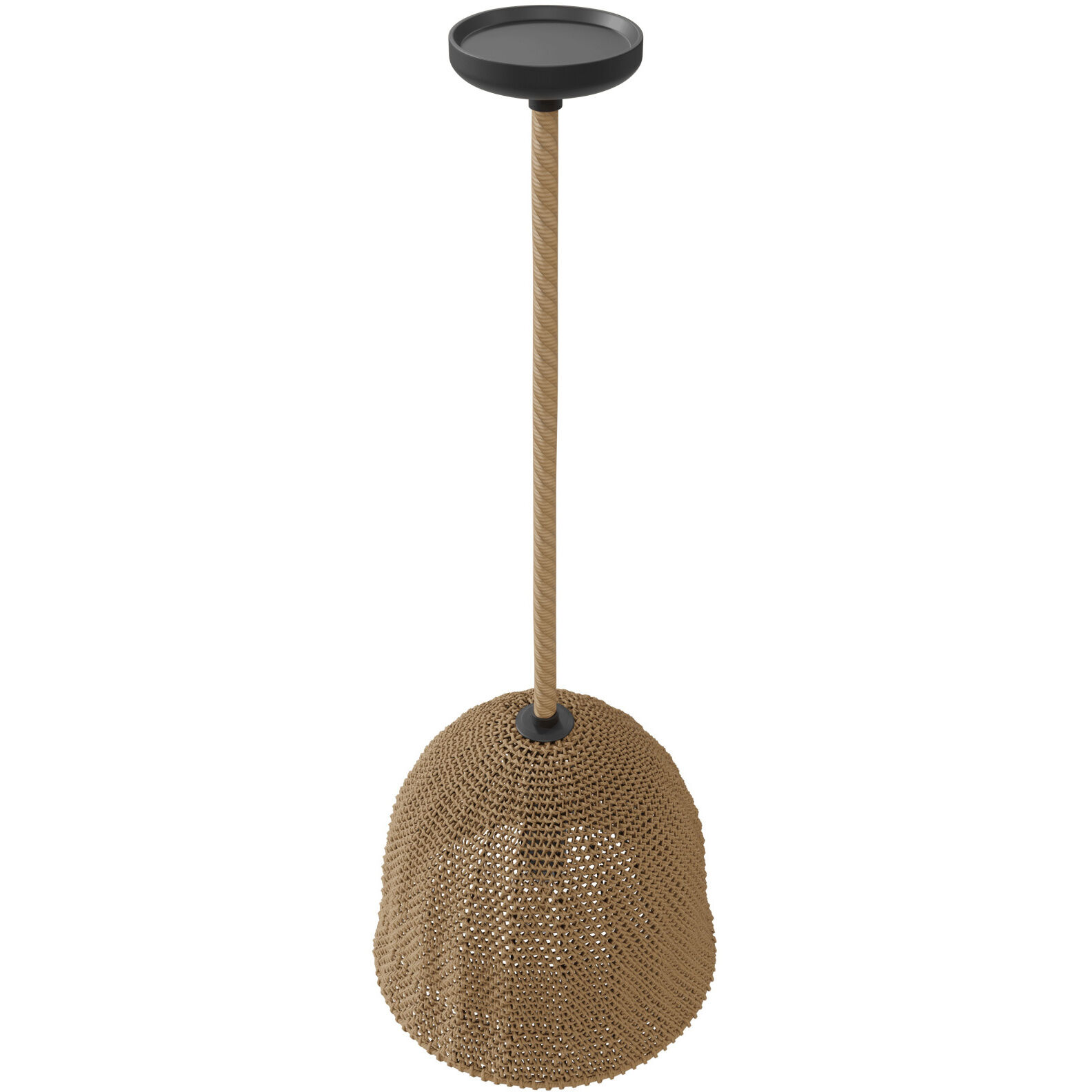 Malibu 1 Light 16 inch Natrual Hemp Rope Pendant Ceiling Light