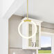 Hoops LED 5 inch Satin Gold Pendant Ceiling Light