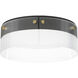 Spectre LED 16.5 inch Black and Natural Aged Brass Flush Mount Ceiling Light