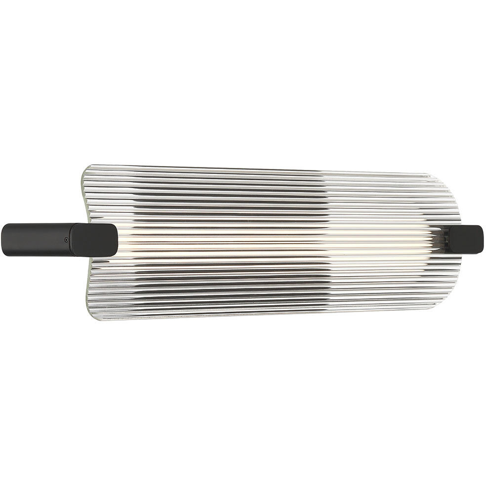 Neoness LED 24.5 inch Matte Black Outdoor Wall Sconce in Clear