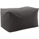 Seascape 18.25 inch Charcoal Outdoor Pouf Bench