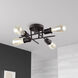 Nebraska LED 18 inch Espresso Semi-Flush Mount Ceiling Light