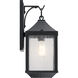 Springfield 1 Light 18 inch Distressed Black Outdoor Wall, Medium