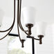Rossington 5 Light 25 inch Oiled Bronze Chandelier Ceiling Light in Satin Opal