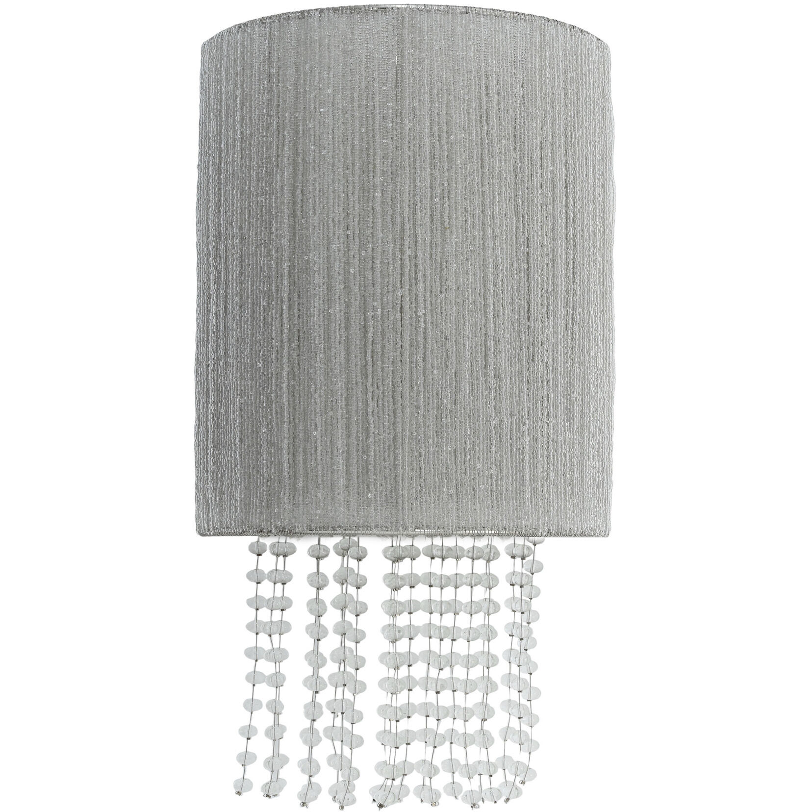Crystal Reign 1 Light 10 inch Nickel Wall Sconce Wall Light