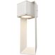 Gaspe Outdoor 1 Light 18 inch Matte White Outdoor Sconce