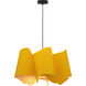 Camila 1 Light 26.4 inch Yellow Pendant Ceiling Light in Yellow/Ash, WEP Collection