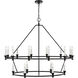 C&M by Chapman & Myers Keystone 18 Light 49.13 inch Aged Iron Chandelier Ceiling Light