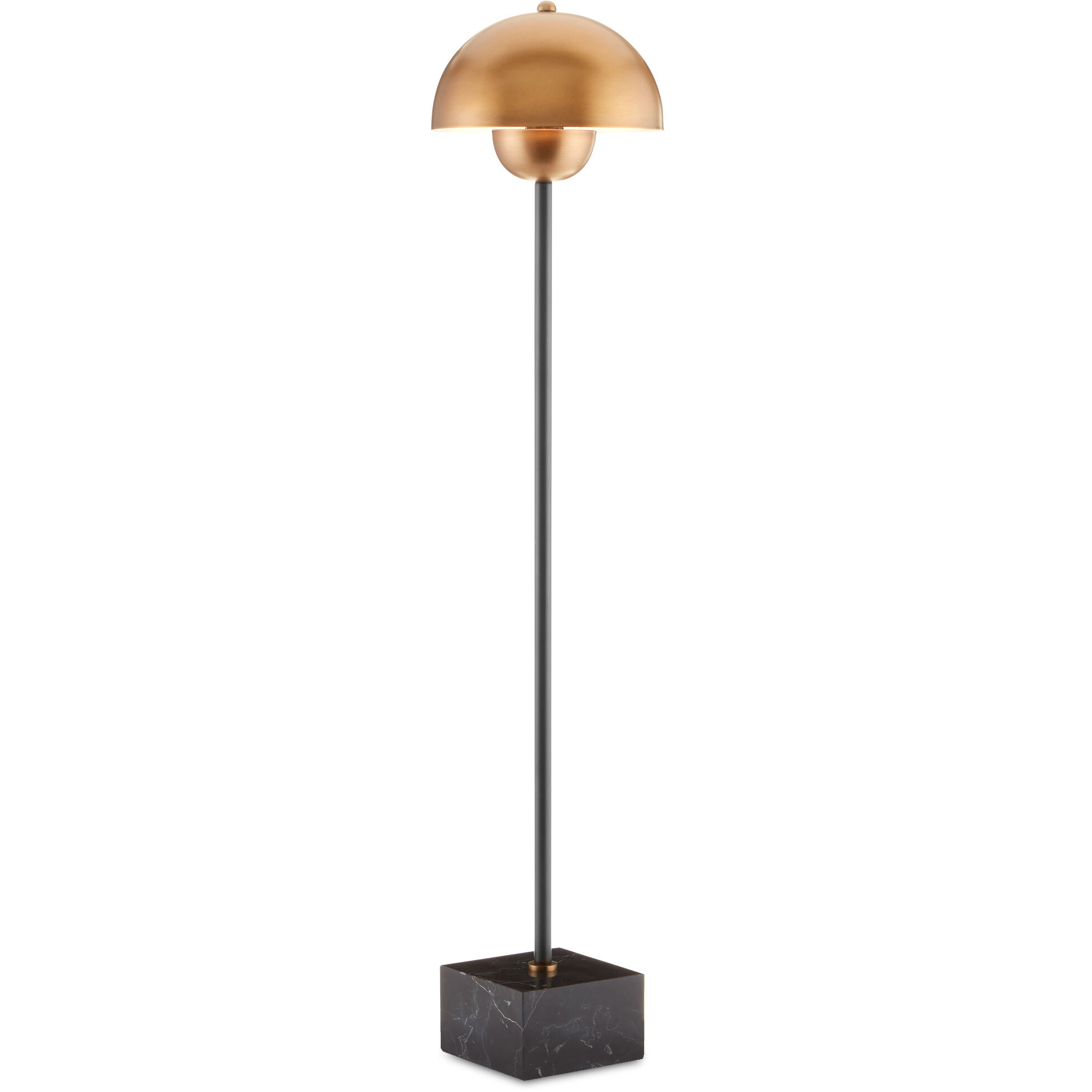 La Rue 36 inch 7 watt Brushed Brass/Black Table Lamp Portable Light