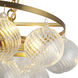 Alora Mood Faye 3 Light 17.75 inch Brushed Gold Chandelier Ceiling Light in Clear Ribbed Glass