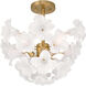 Bloome 3 Light 16.75 inch Legacy Brass Semi-Flush Mount Ceiling Light