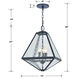Glacier 3 Light 14 inch Black Charcoal Outdoor Pendant in Water