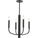 Eleanor 4 Light 16 inch Matte Black Chandelier Ceiling Light