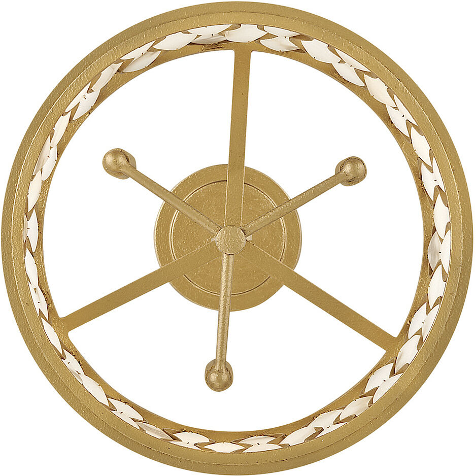 Estie 3 Light 16 inch Piastra Gold Semi-flush Mount Ceiling Light