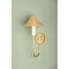 Twila 1 Light 8.75 inch Vintage Gold Leaf Wall Sconce Wall Light