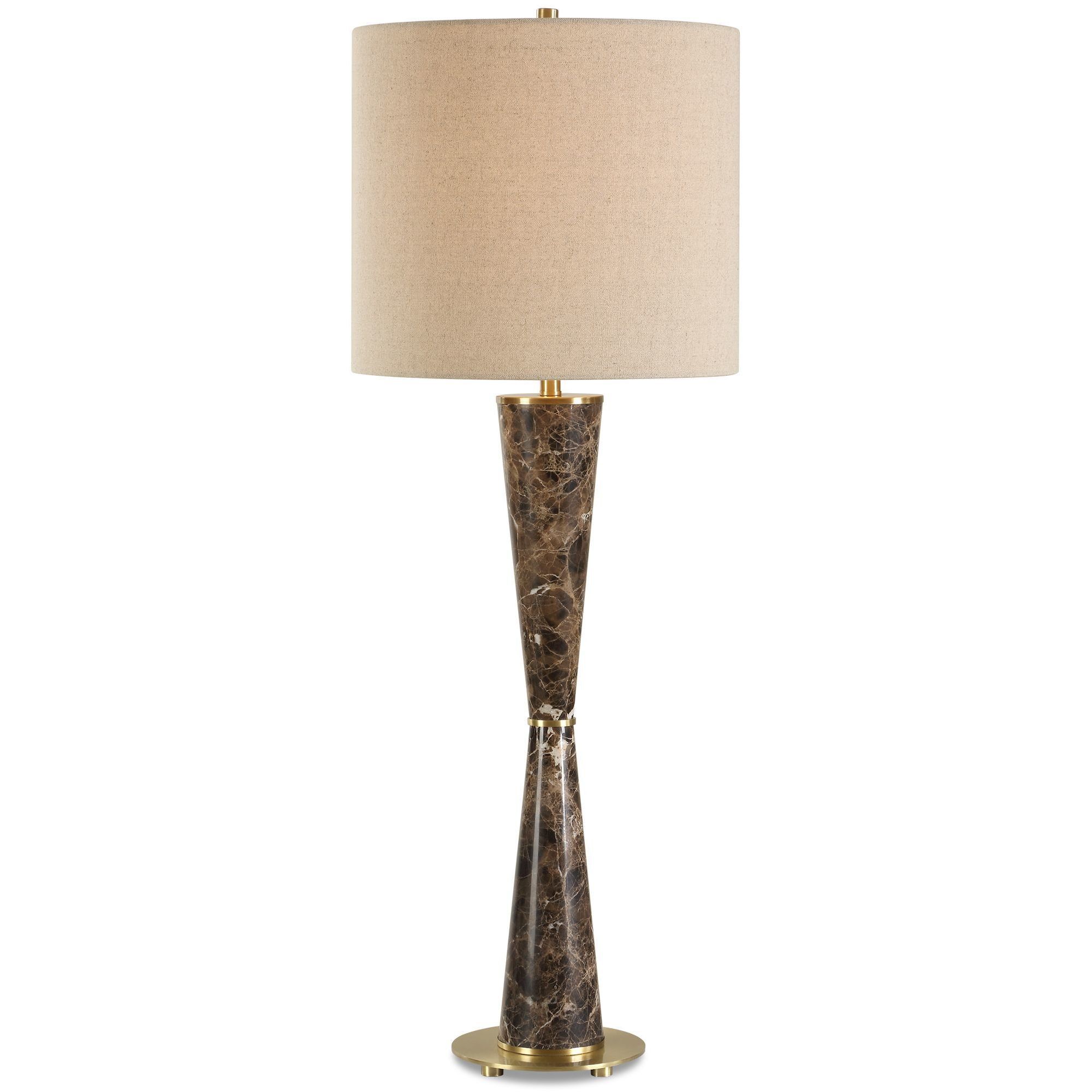 Jameson 38.5 inch 150.00 watt Chocolate Brown and Antique Brass Table Lamp Portable Light