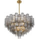 Addis 16 Light 32 inch Aged Brass Chandelier Ceiling Light in Tronchi Glass Smoke