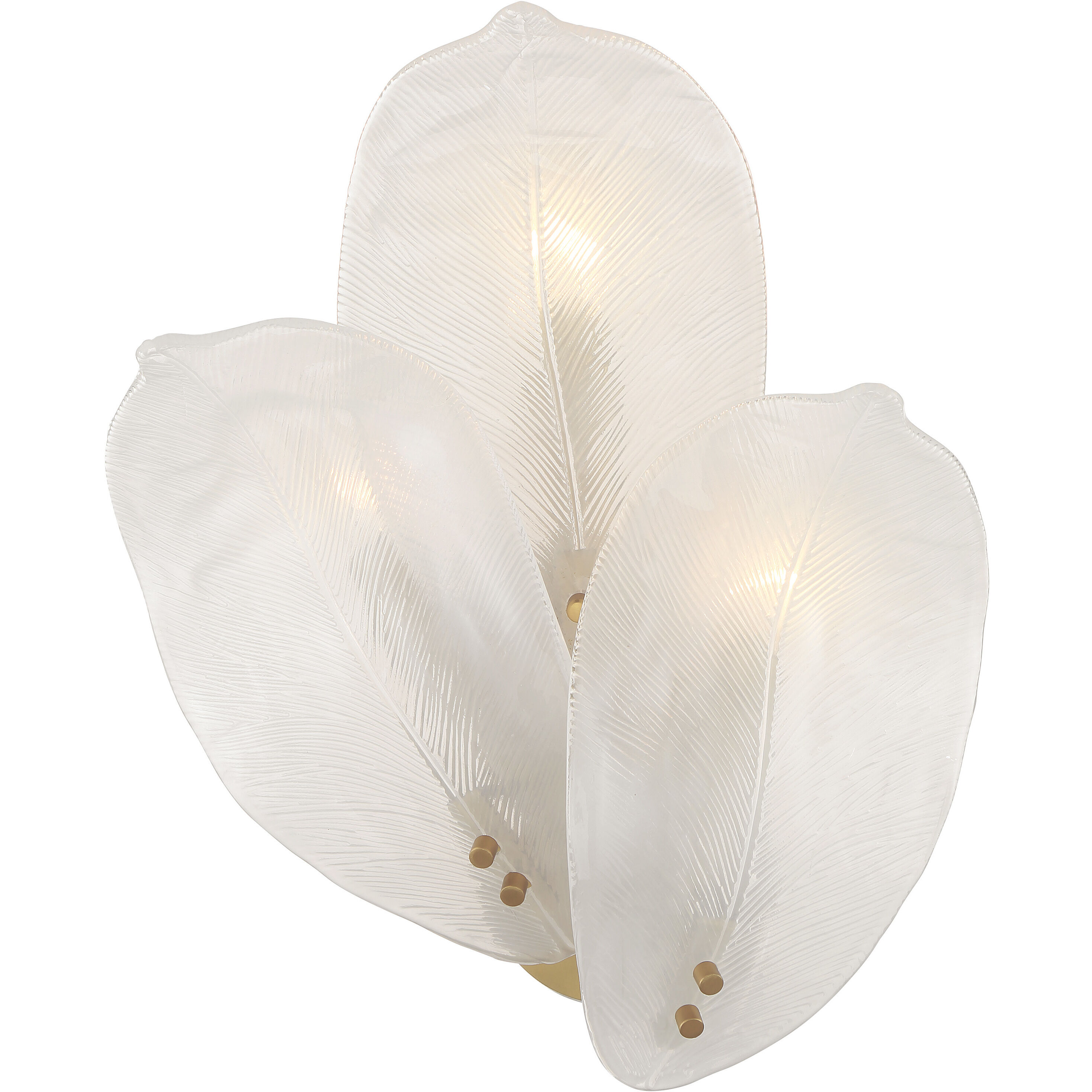 Orchid Wall Sconce Wall Light in White Handmade Glass