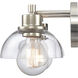 Julian Vanity Light Wall Light in Polished Nickel