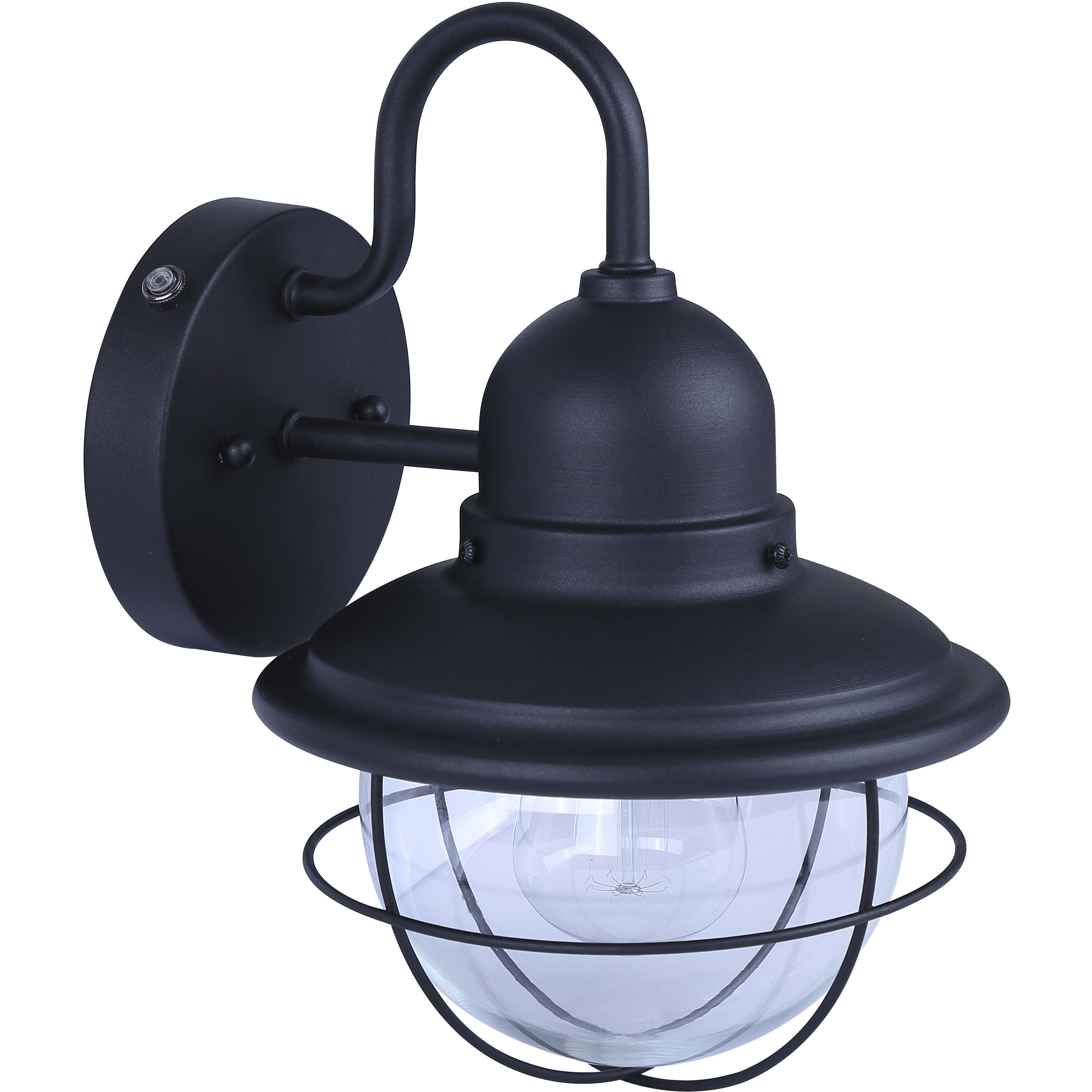 Alaric 1 Light 12.63 inch Black Outdoor Wall Lantern