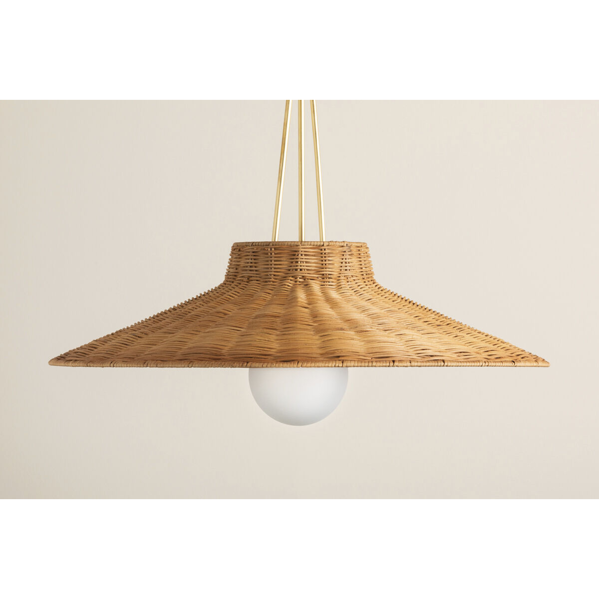 Laudine 1 Light 24.5 inch Aged Brass Pendant Ceiling Light