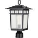 Cove Neck 16 inch Textured Black Post Lantern, Large