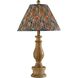 Faye 26.5 inch 100 watt Natural Wood Table Lamp Portable Light, Tall