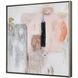 Modern Blush I White with Light Pink and Champagne Silver Framed Wall Art