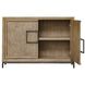 Paltrow Rich Burl Veneer and Oak Wood with Oil-Rubbed Bronze 2 Door Cabinet