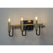 Sullivan 3 Light 16.25 inch Black and Gold Bath Vanity Wall Light