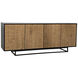 Ra 76 X 20 inch Hand Rubbed Black with Teak Sideboard