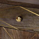Alda Wood & Brass Metal Inlay Dresser or Chest