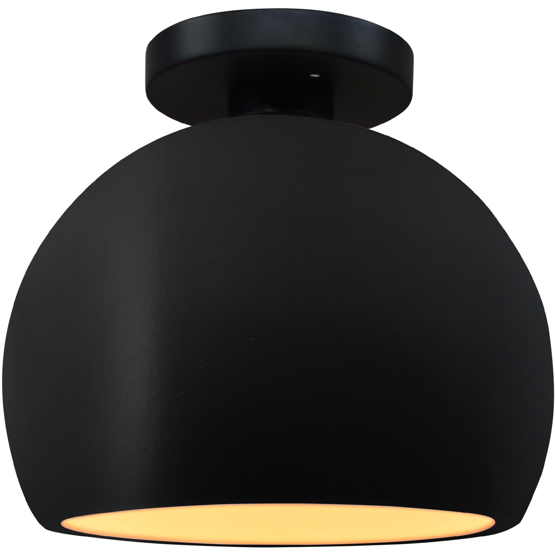 Radiance 1 Light 7 inch Carbon Matte Black and Champagne Gold and Matte Black Semi Flush Ceiling Light