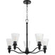 Lawton 5 Light 28 inch Matte Black Chandelier Ceiling Light