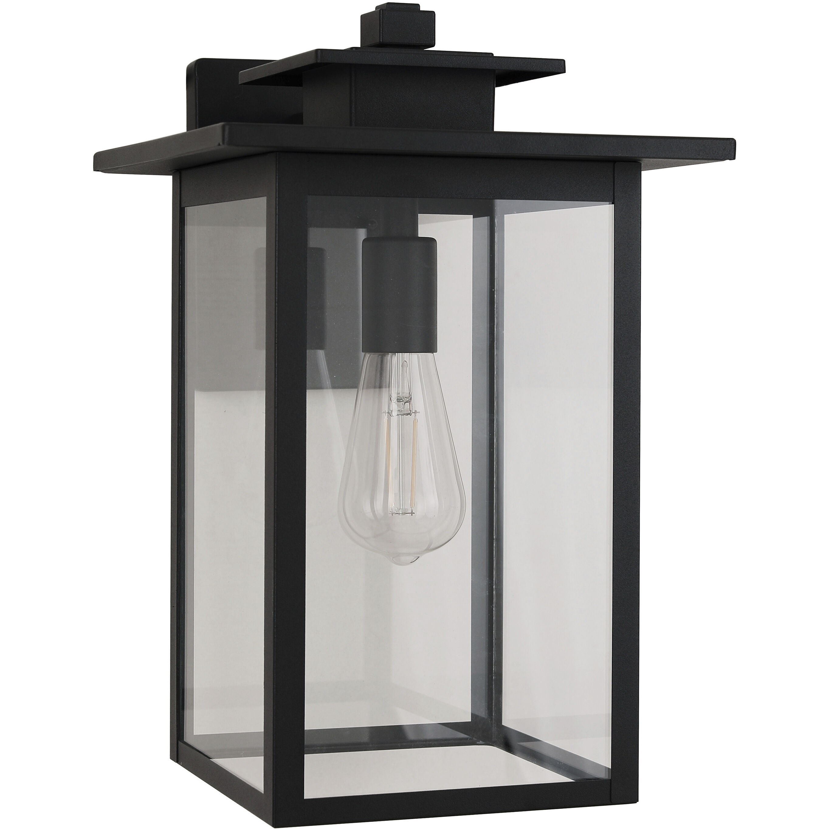 Rock Creek 1 Light 15.38 inch Textured Black Outdoor Wall Lantern