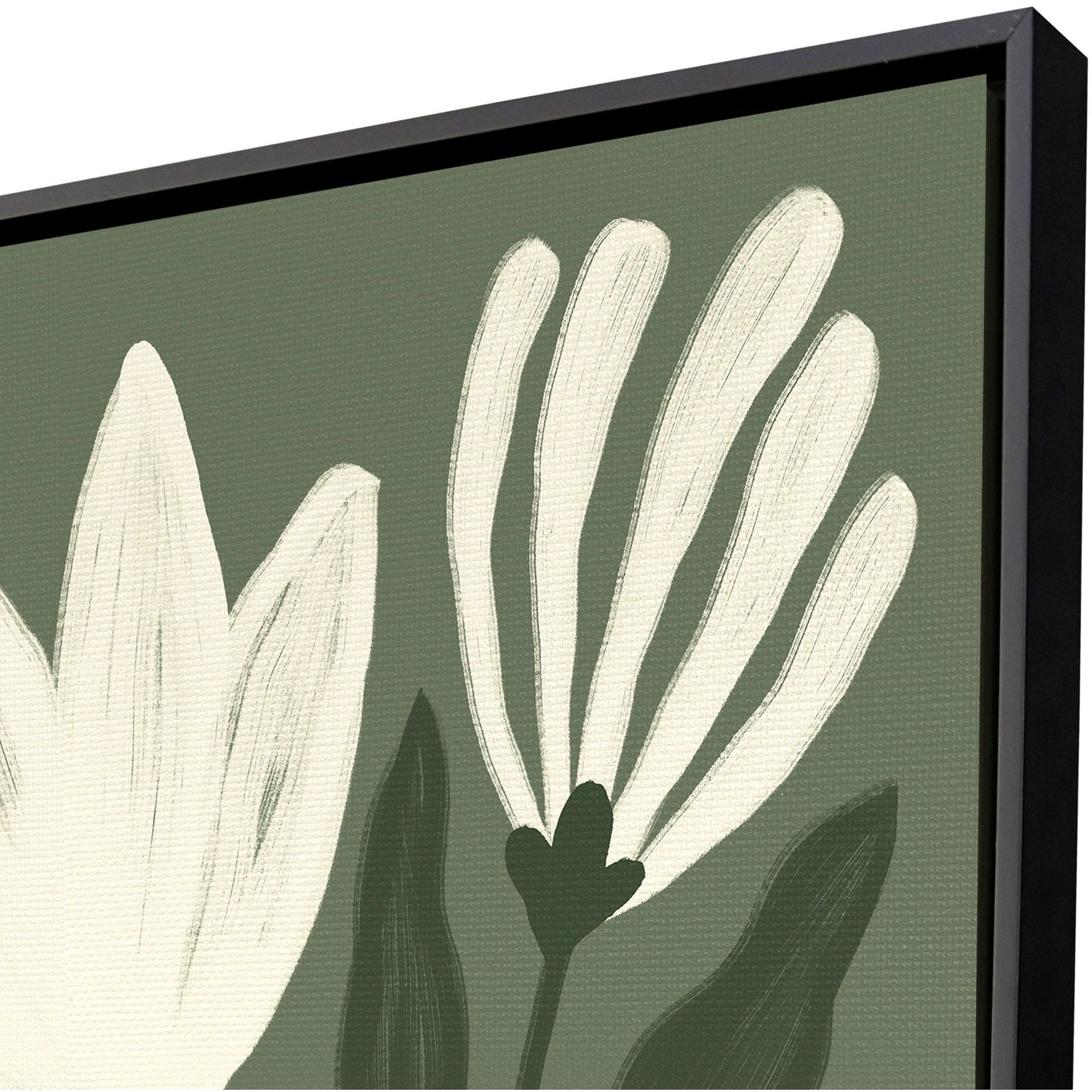 Simple Petals Green and Beige Canvas, Propac