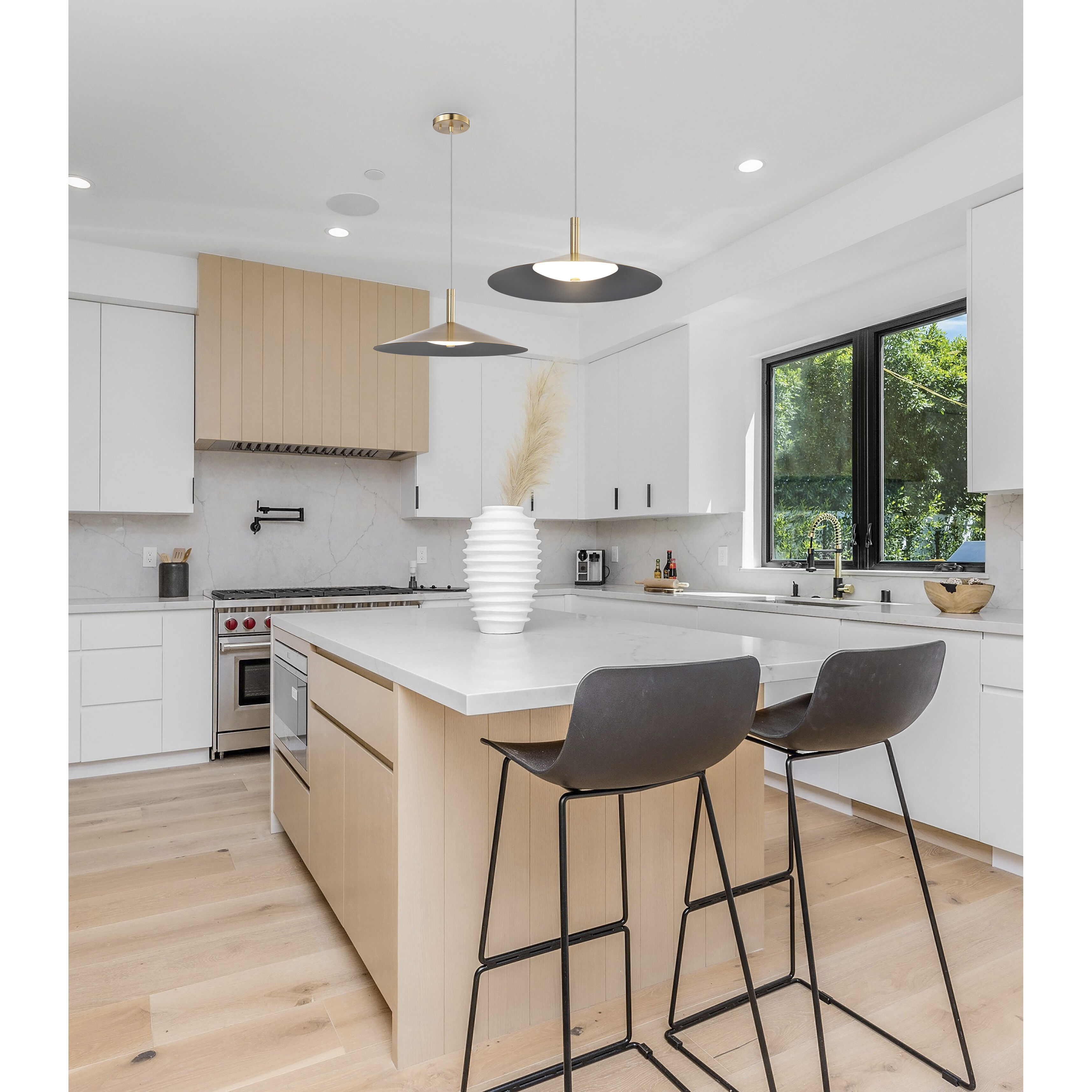 Corrine LED 18 inch Burnished Brass Pendant Ceiling Light