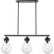 Genesis 3 Light 39 inch Matte Black Island Light Ceiling Light