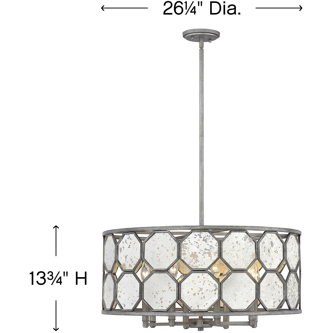 Lara 8 Light 26.25 inch Brushed Silver Indoor Chandelier Ceiling Light