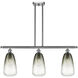Ballston Brookhaven Almond Island Light Ceiling Light in Brushed Satin Nickel, Slate Glass