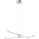 Akari LED 35.5 inch Brushed Nickel Chandelier Ceiling Light