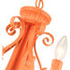 Valencia 5 Light 25 inch Shiny Orange Chandelier Ceiling Light