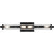 Azores 4 Light 25 inch Black Linear Bath Wall Light, Medium