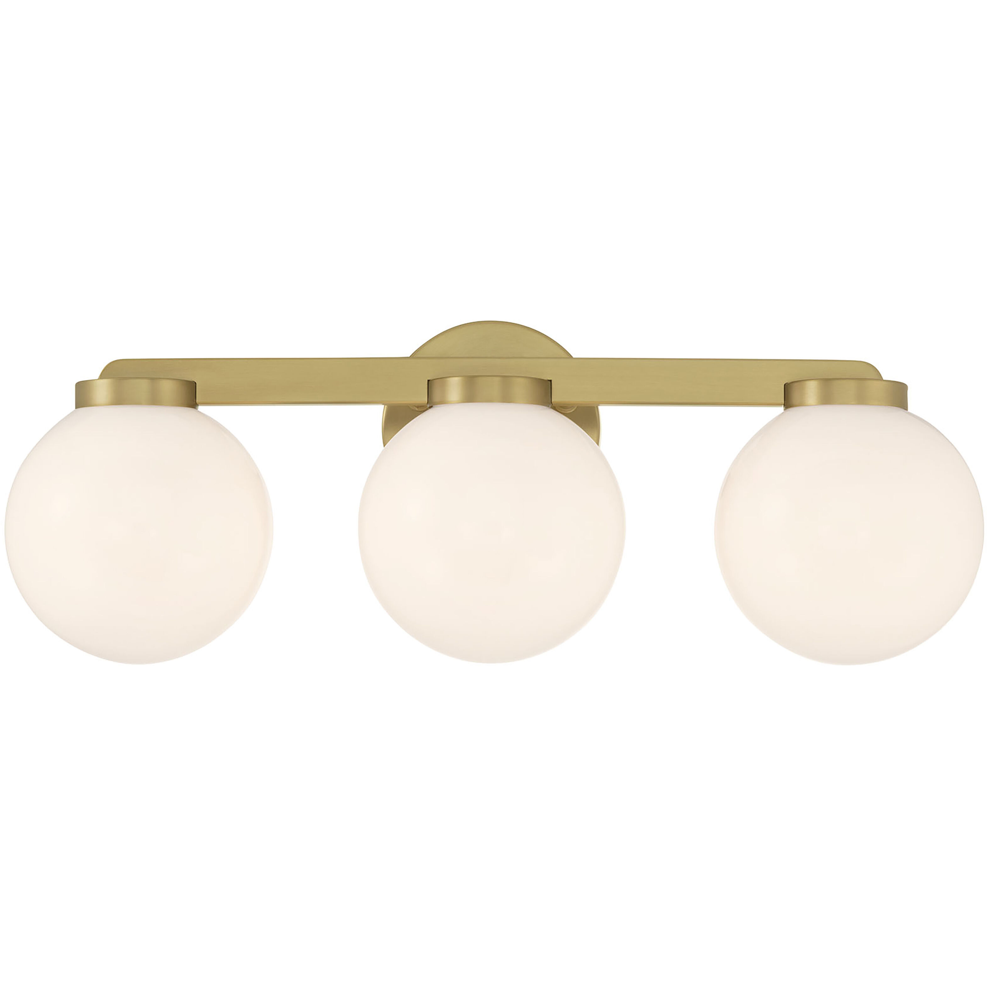 Ardeva 3 Light 22 inch Vintage Brass Bathroom Vanity Light Wall Light