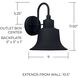 Brock 1 Light 12 inch Black Outdoor Wall Lantern